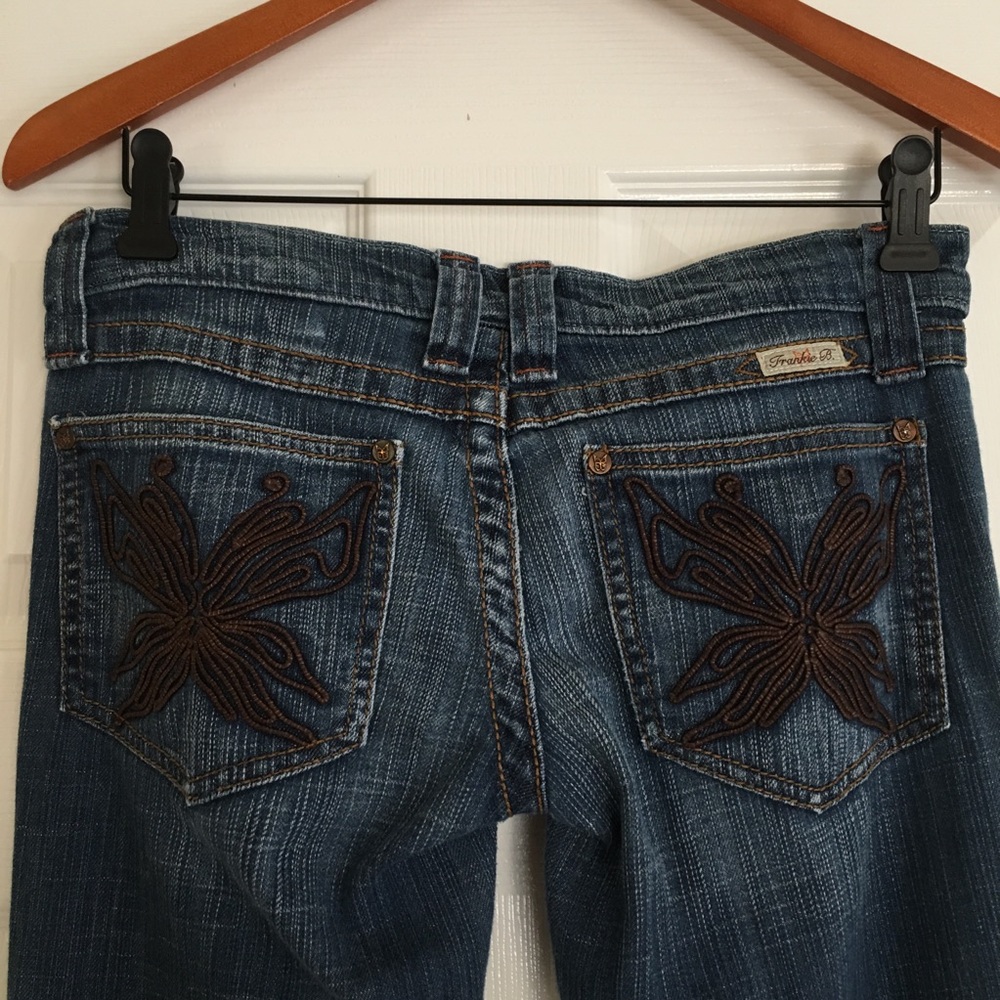 Frankie B brown butterfly pocket 🦋